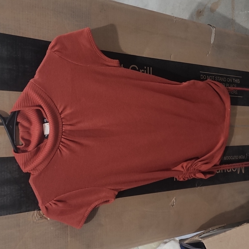 Orange Short Sleeve Top